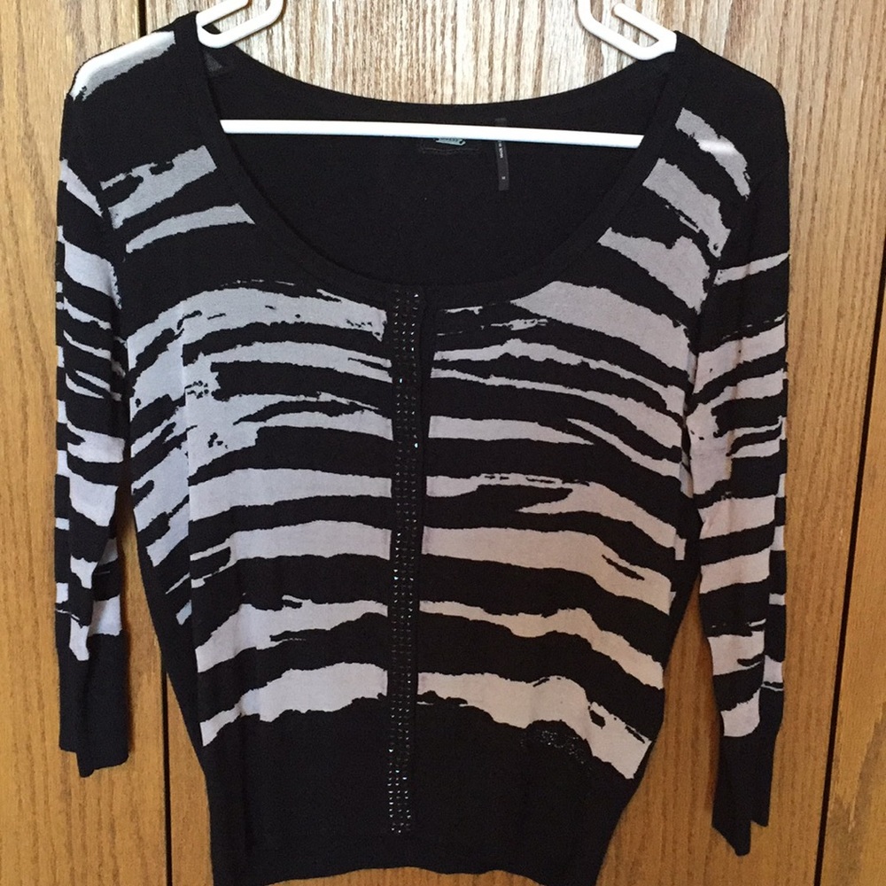 Guess women’s sweater- washed and a bit more faded than the photos